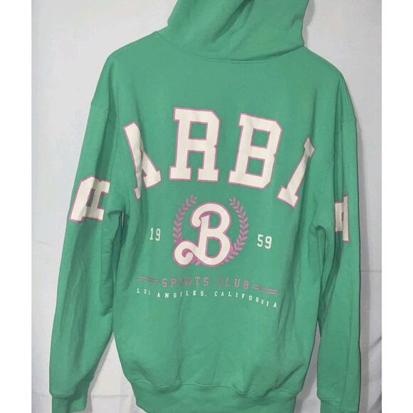 Barbie Hybrid Apparel Zip Hoodie Sweatshirt Women's L Kelly Green Barbie-Core - Picture 3 of 8